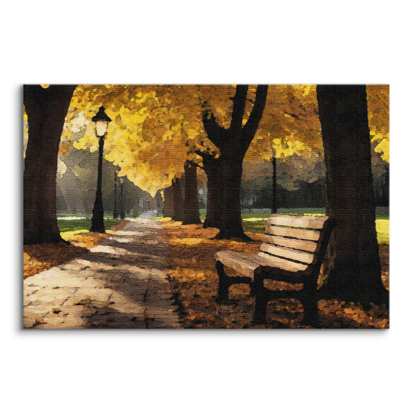 Obraz Malowany Jesienny Park 30x20cm