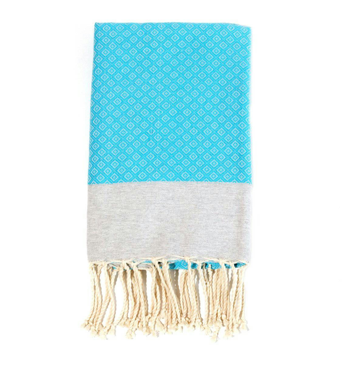 - Fouta en coton 100x200cm turquoise