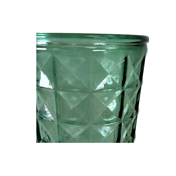 Gobelet en verre recyclé Eucalyptus 12 cm KRYSTAL