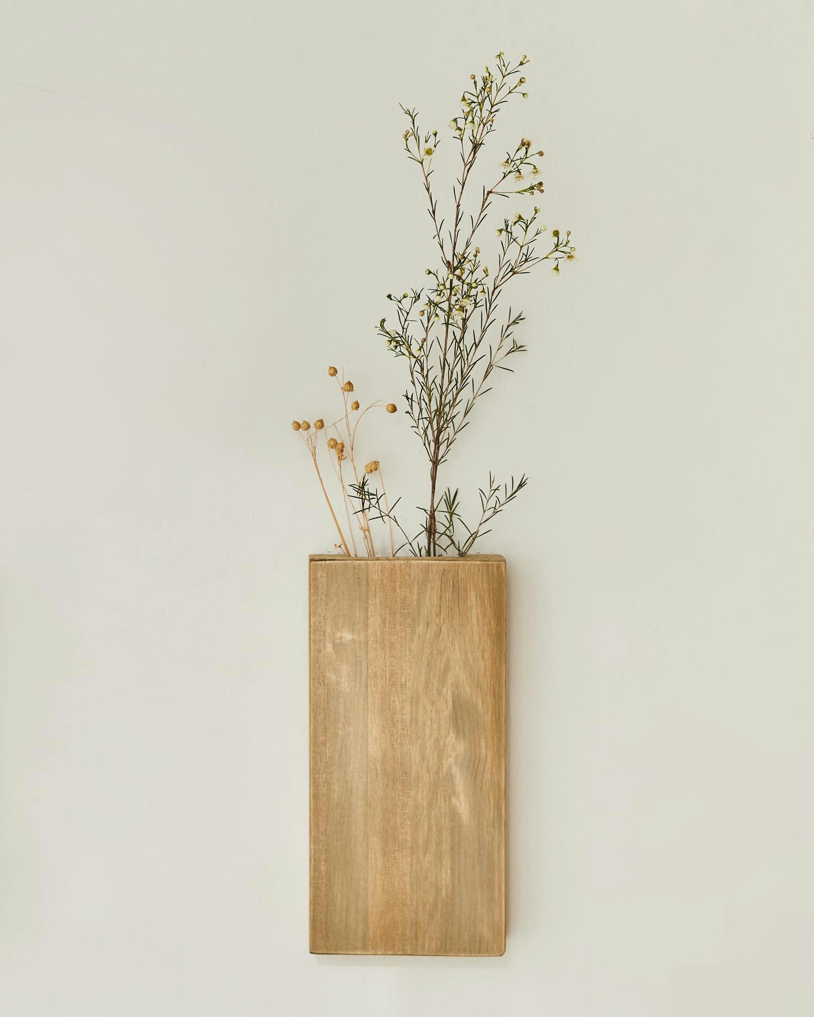 KOEN - Vase mural en bois 1 unité