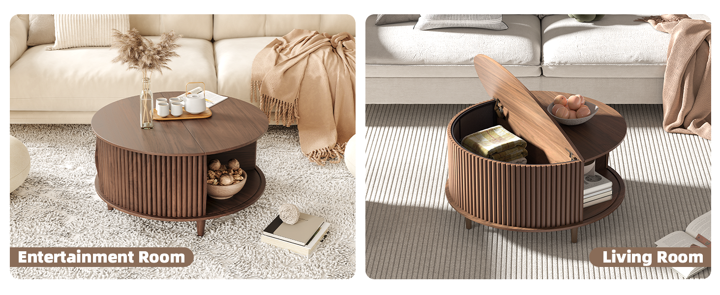 wood coffee table