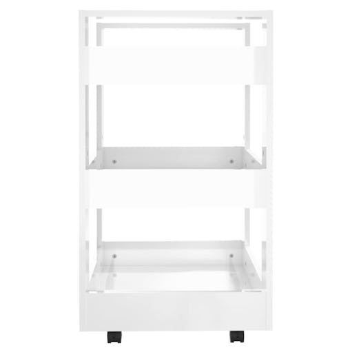 NNEVL Kitchen Trolley High Gloss White 60x45x80 cm Engineered Wood