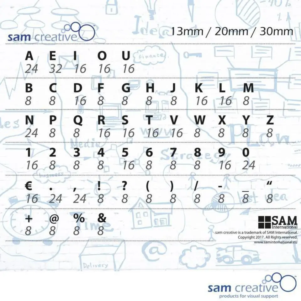 Letters voor letterbord 20 mm