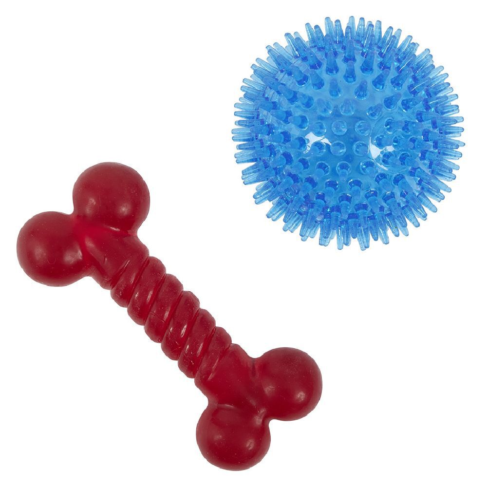 Jouet pour chien Os L.16 cm et Balle Ø8,8 cm
