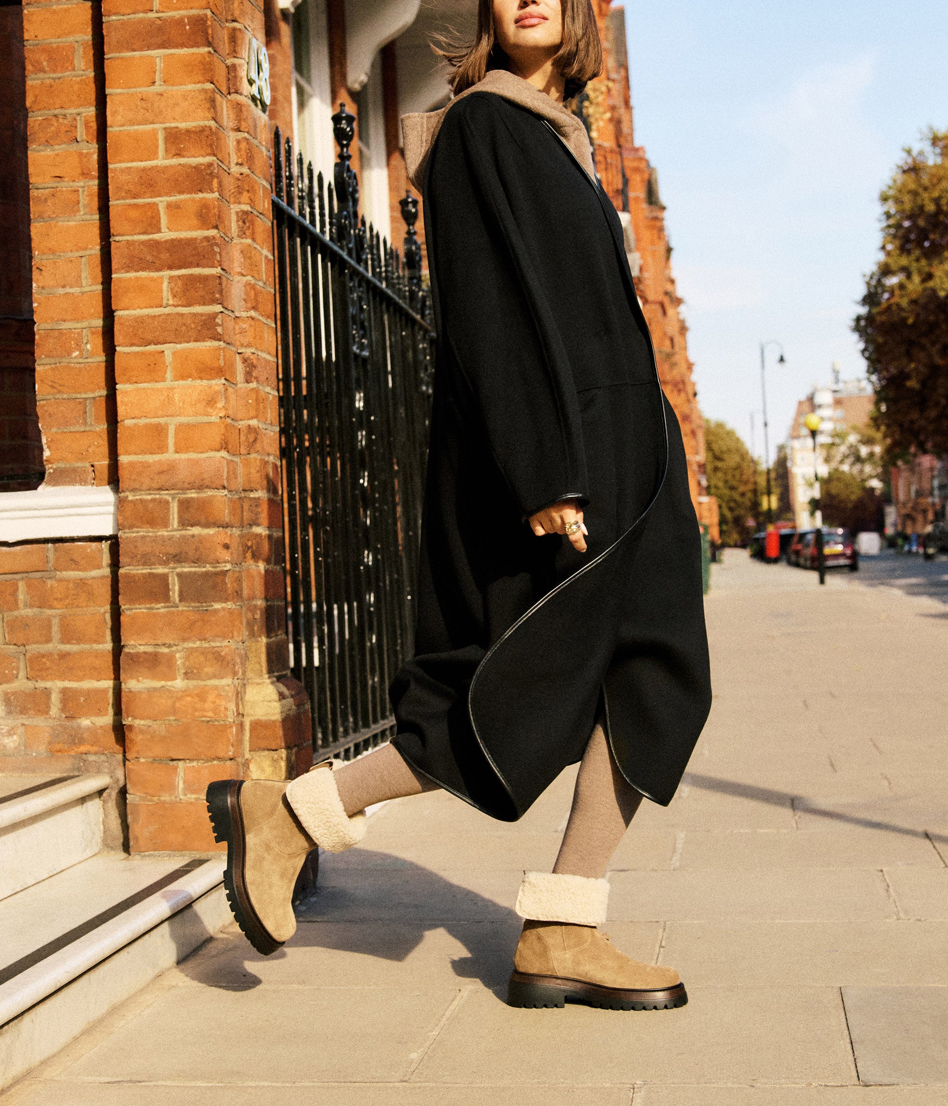 Boots velours taupe Flynn