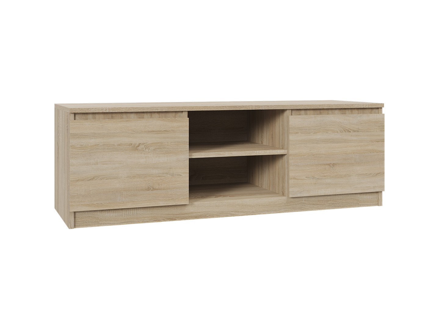 Szafka RTV Dąb Sonoma 120 cm - 2 szafki i półka