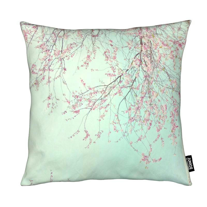 DAY DREAMER - Coussin en microfibre en rose & turquoise 40x40
