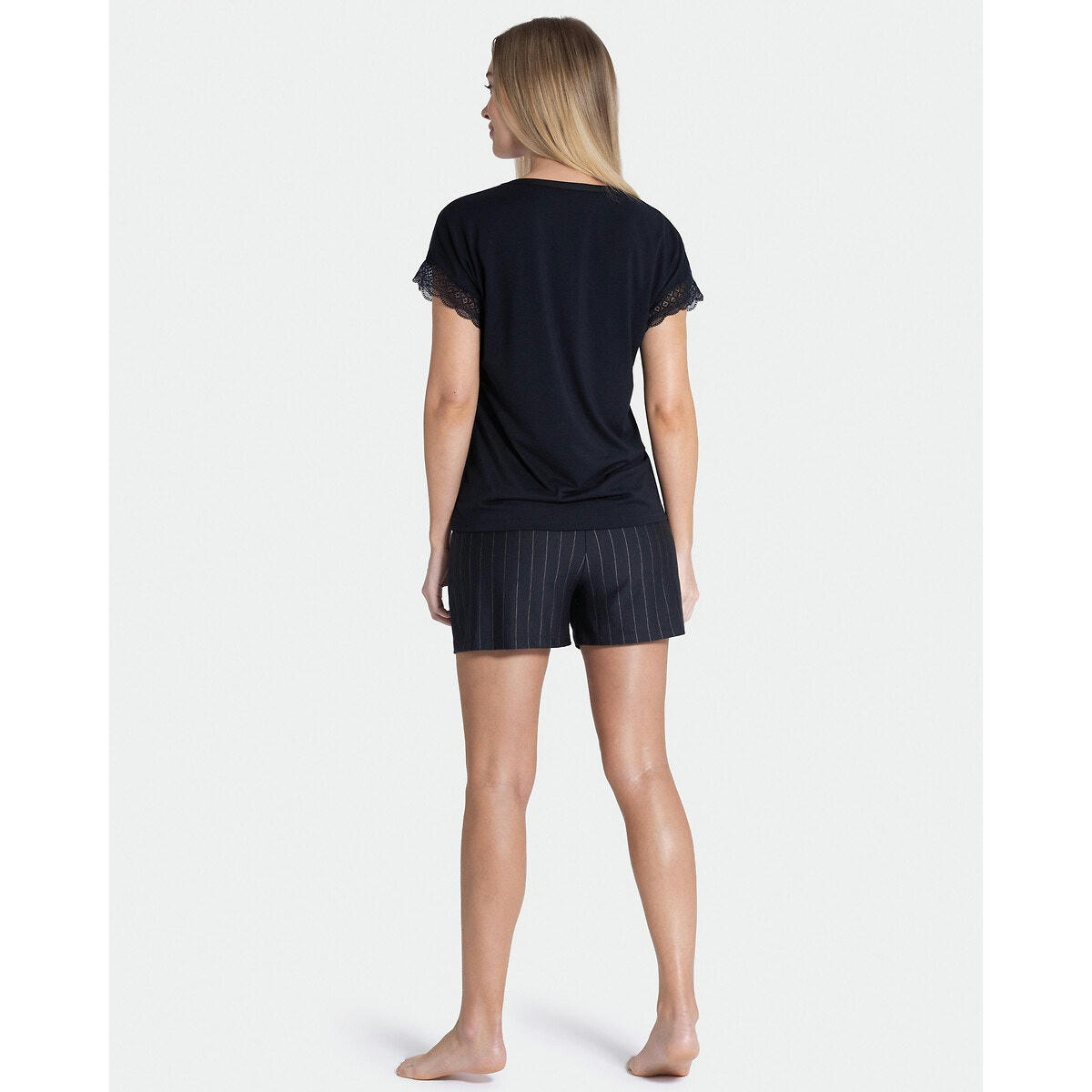 Pyjashort en lyocell /coton