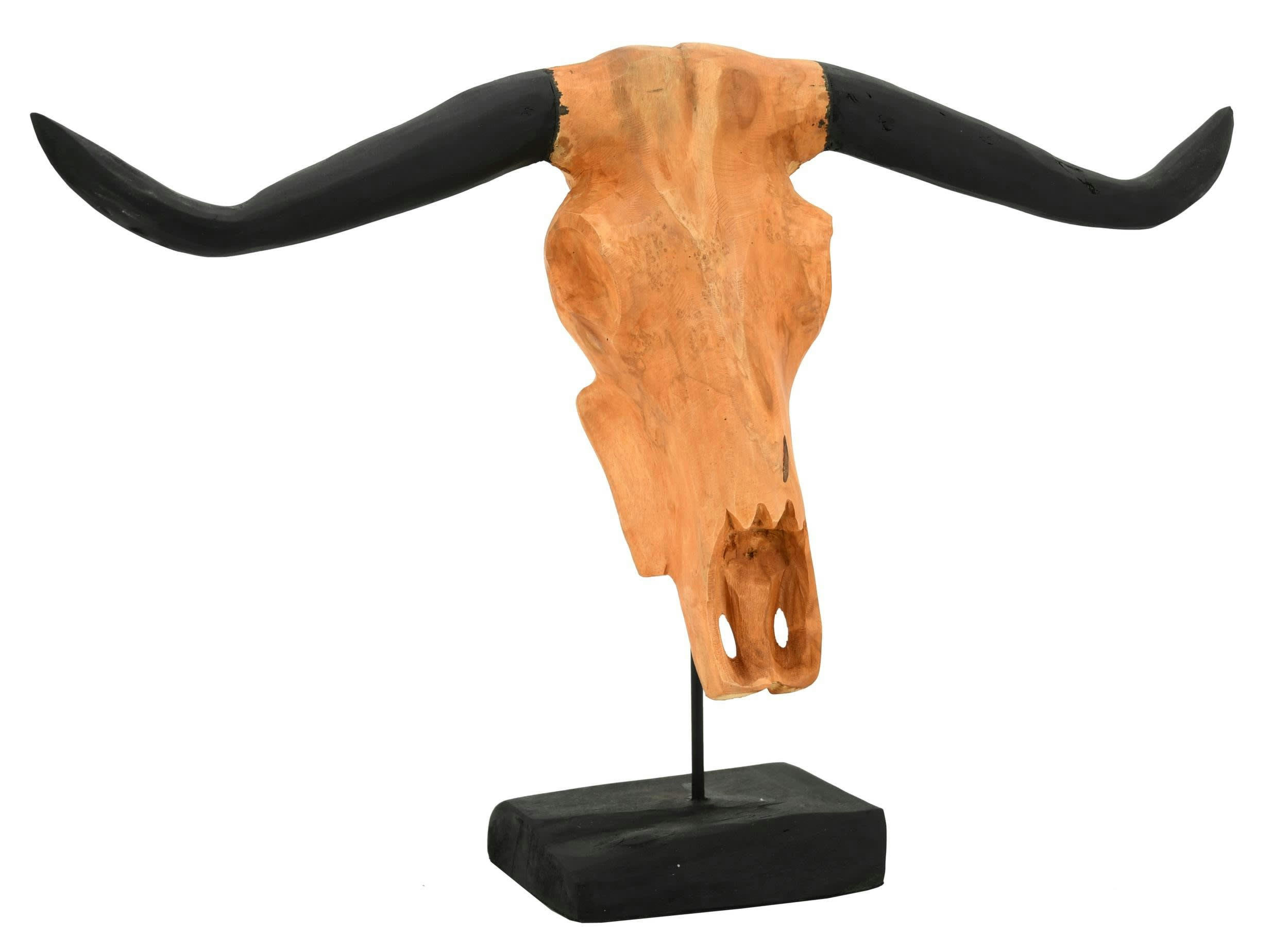 - Tête de buffle en teck