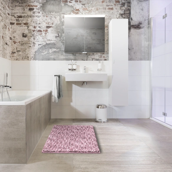 Badematte »Mirage«, BxL: 70 x 120 cm, rosa, aus 100% Polyacryl