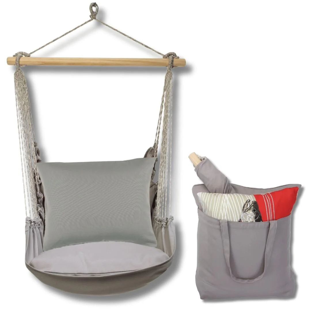 Magnolia Casual Swing Set 4 piece - Gray Solid w/ Gray Solid