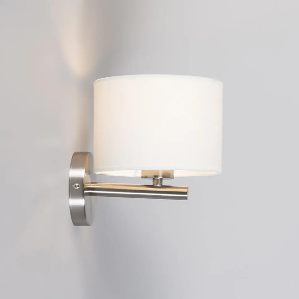 Qazqa wandlamp vt wit e27