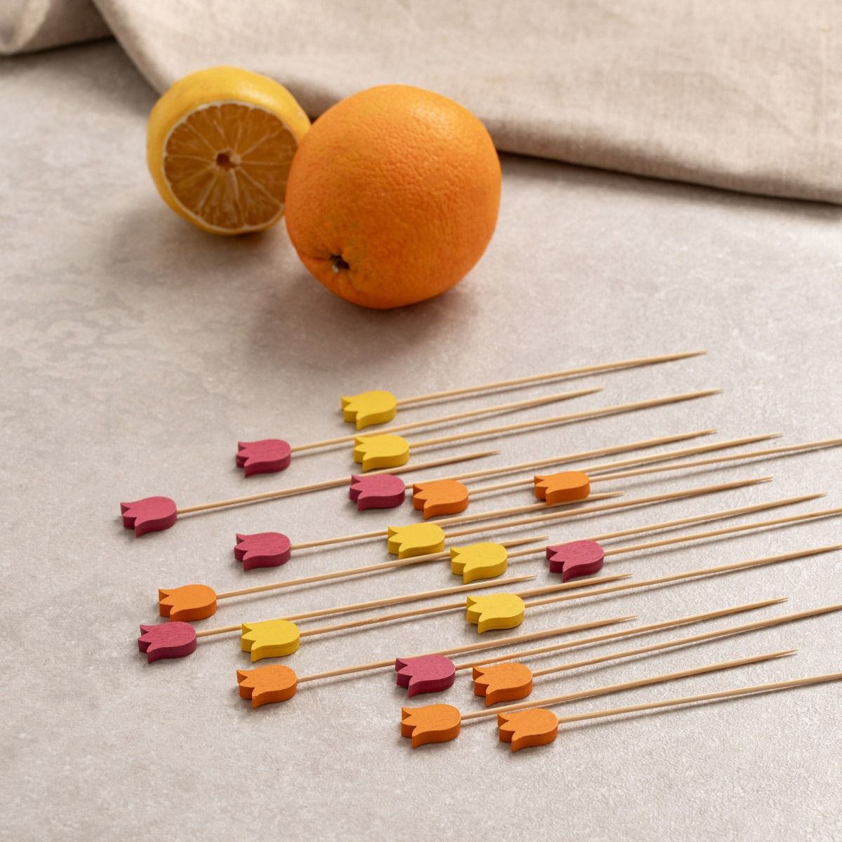 Patyczki MIMI do przekąsek kolorowe tulipany 20 szt.