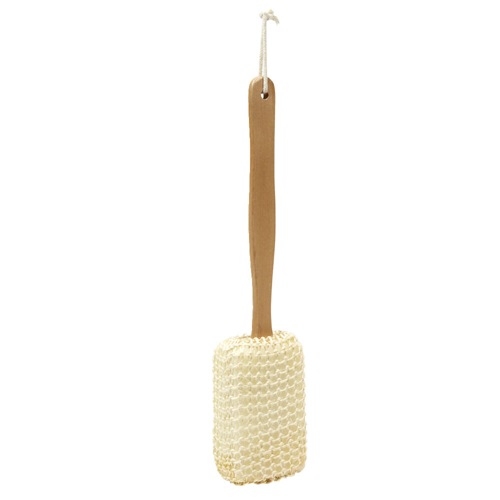 éponge de douche avec manche en bois L38cm