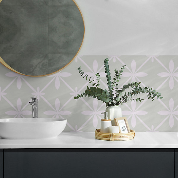 Panneau Mural Wallfluent 50x50 cm Motif Floral En Maille 4 pièces