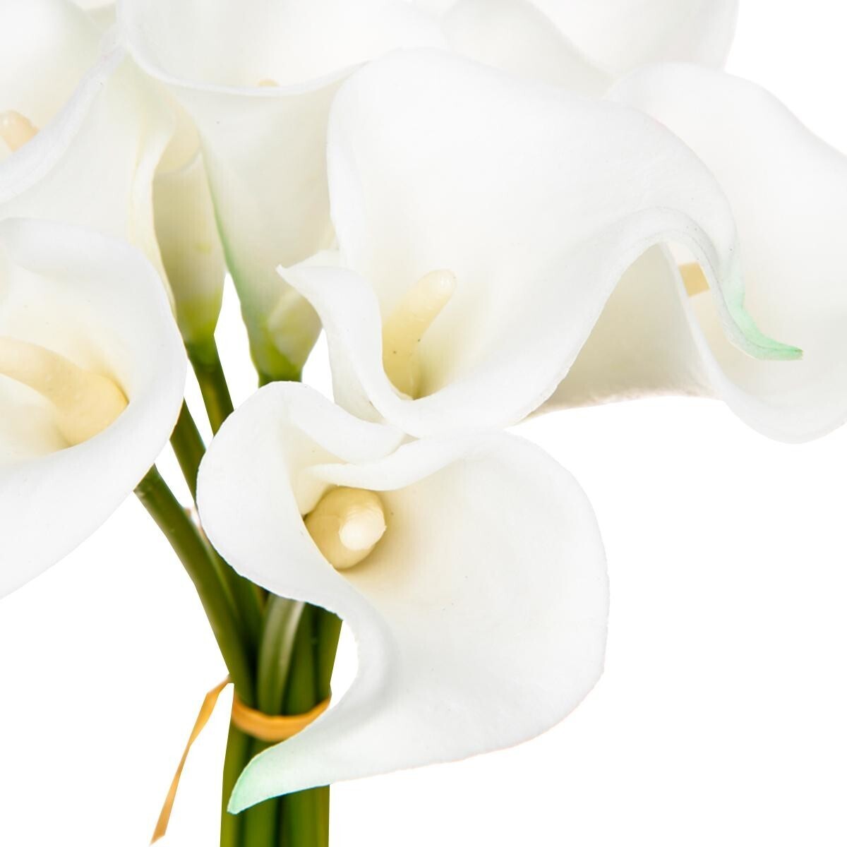 Bouquet 8 artificial arums White, H.36 cm