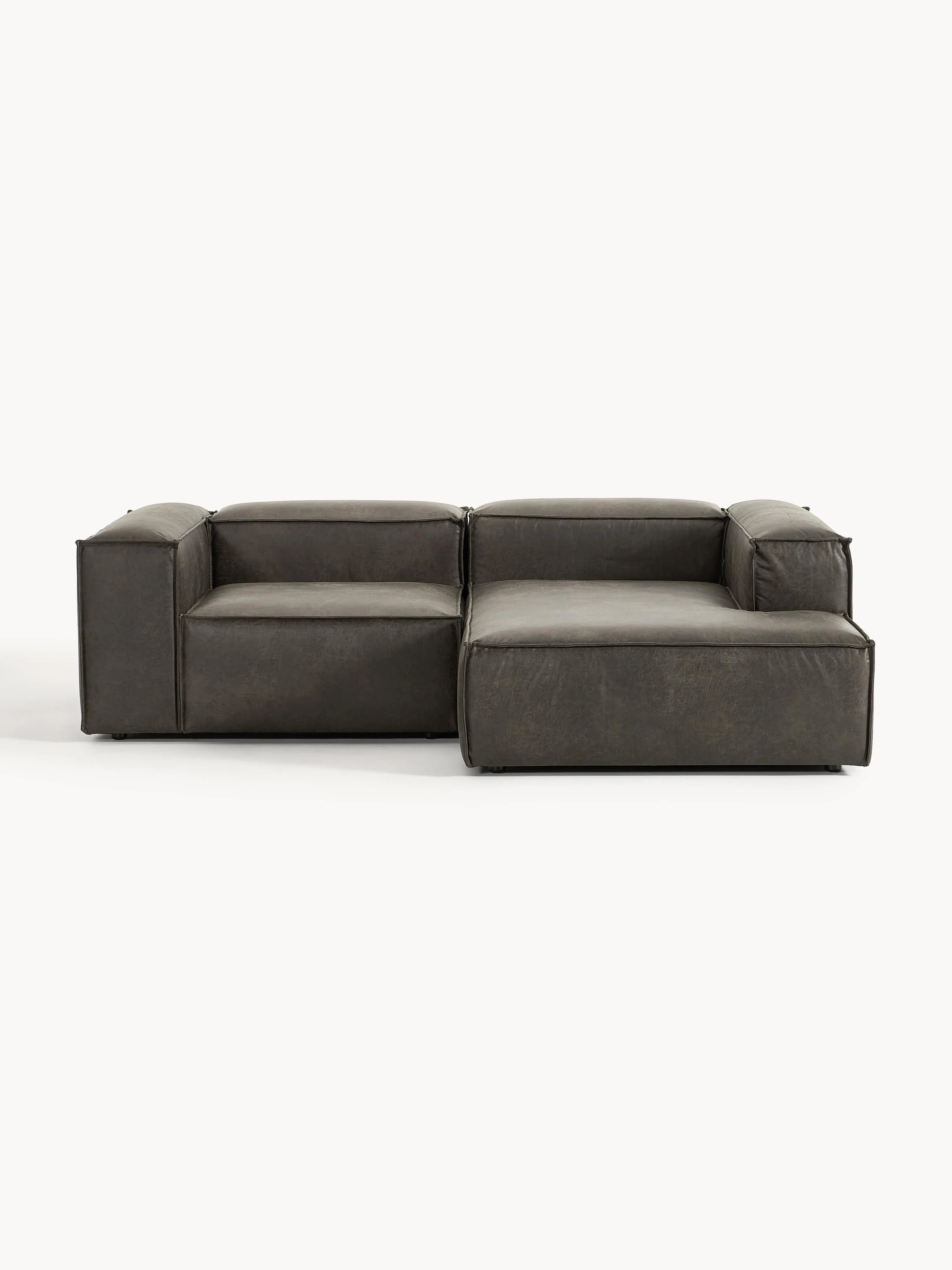 Modulares Ecksofa Lennon (2-Sitzer) aus recyceltem Leder