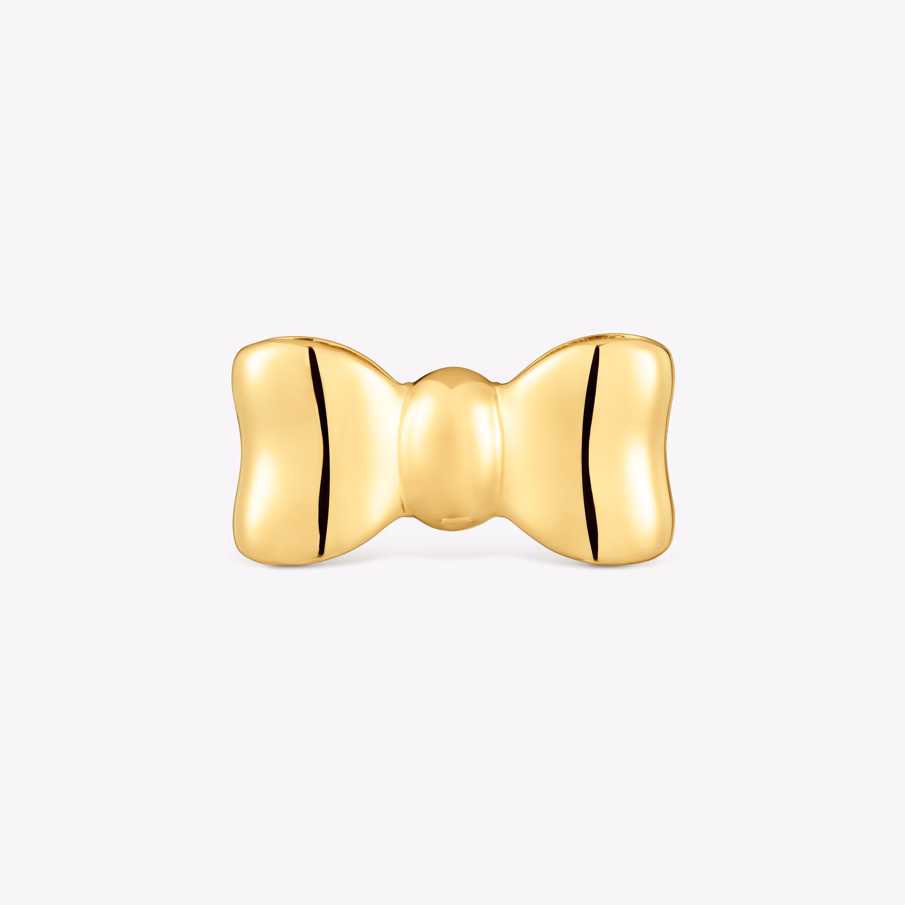 Colgante lazo con baño de oro de 18 kt sobre plata 25 mm TOUS Ribbon