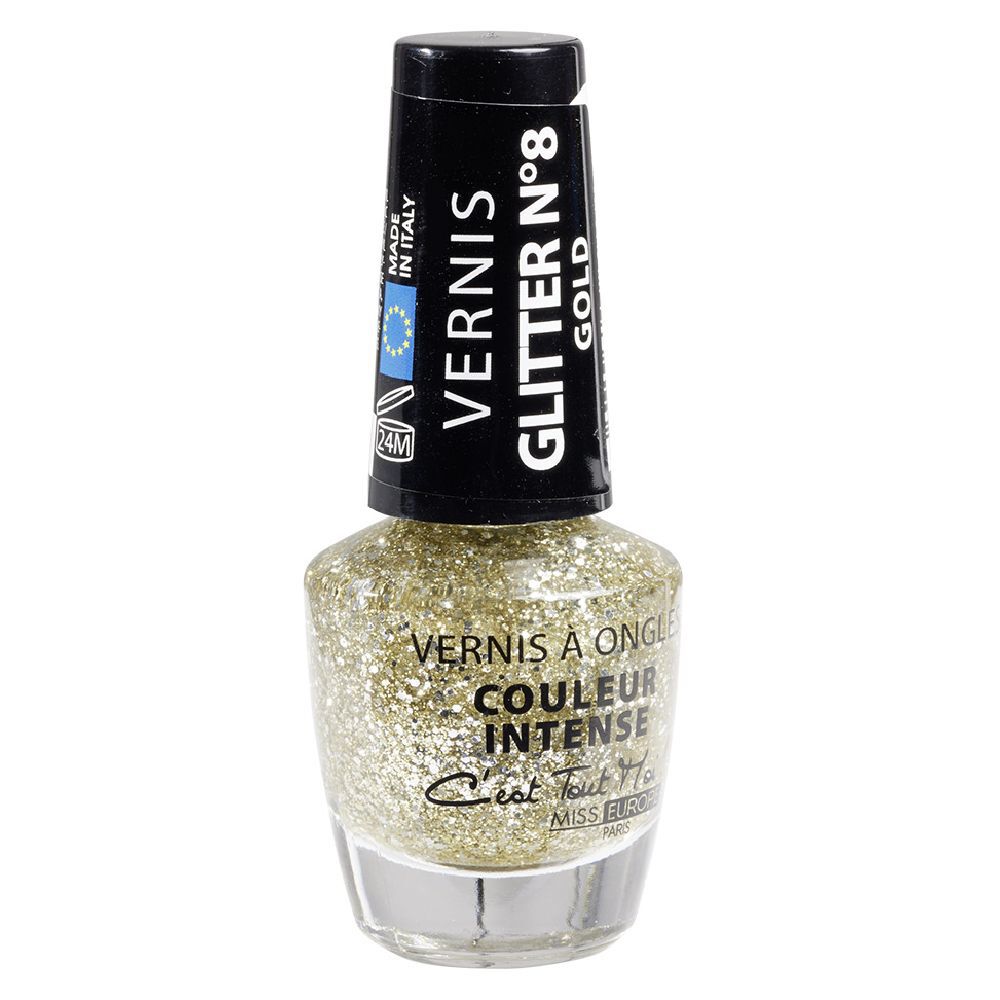 Vernis à ongles paillette doré N°8