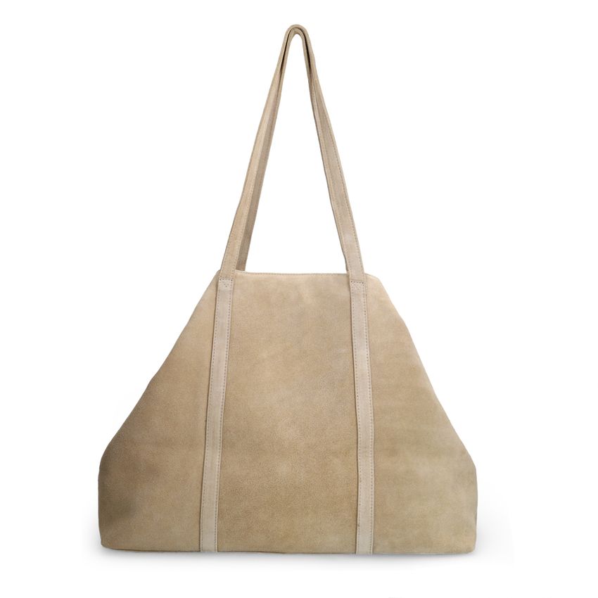 Manfield Beige suède shopper