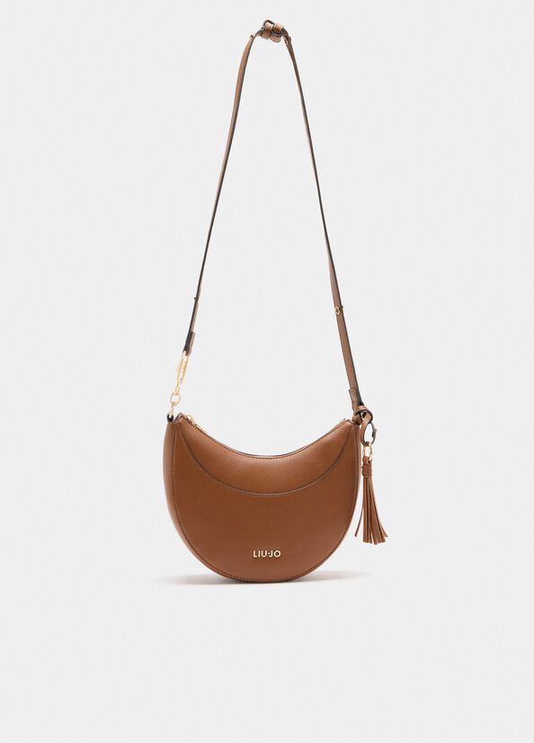 Borsa a spalla media con charm