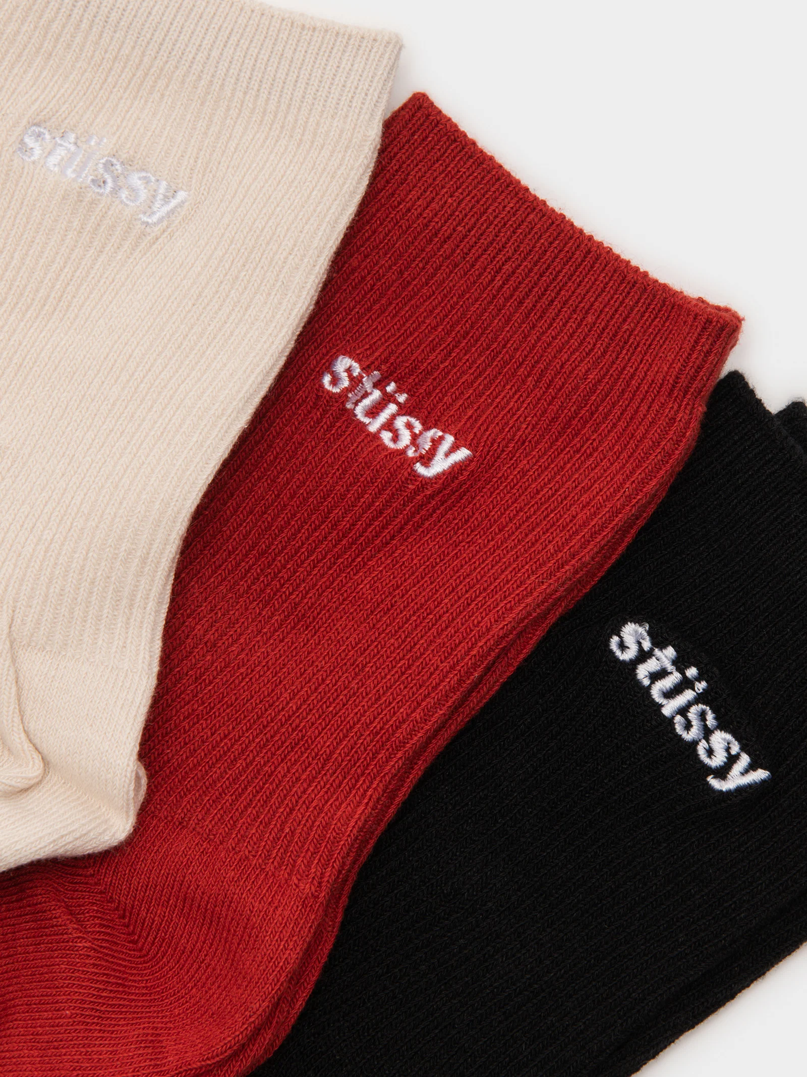 3 Pairs of Ribbed Socks