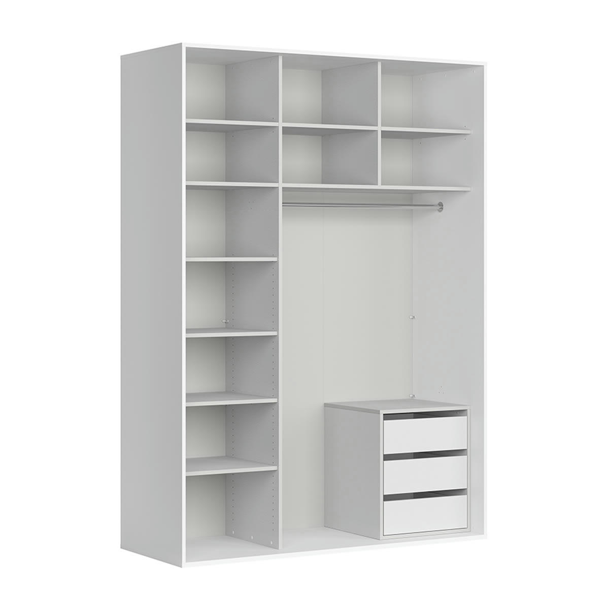 - Dressing L170 x H240 cm stratifiés blanc