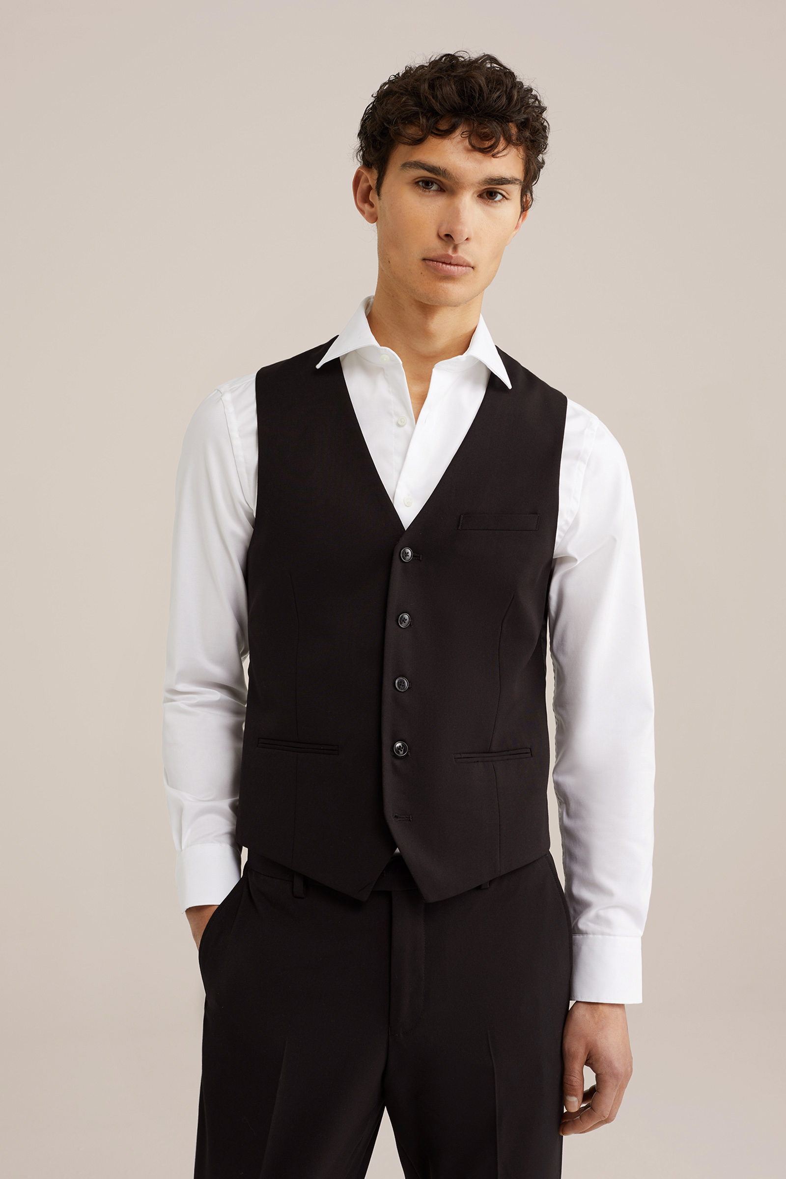 Heren slim fit gilet