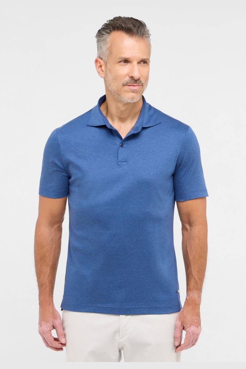 ETERNA 1863 Slim Fit Poloshirt blau, Melange