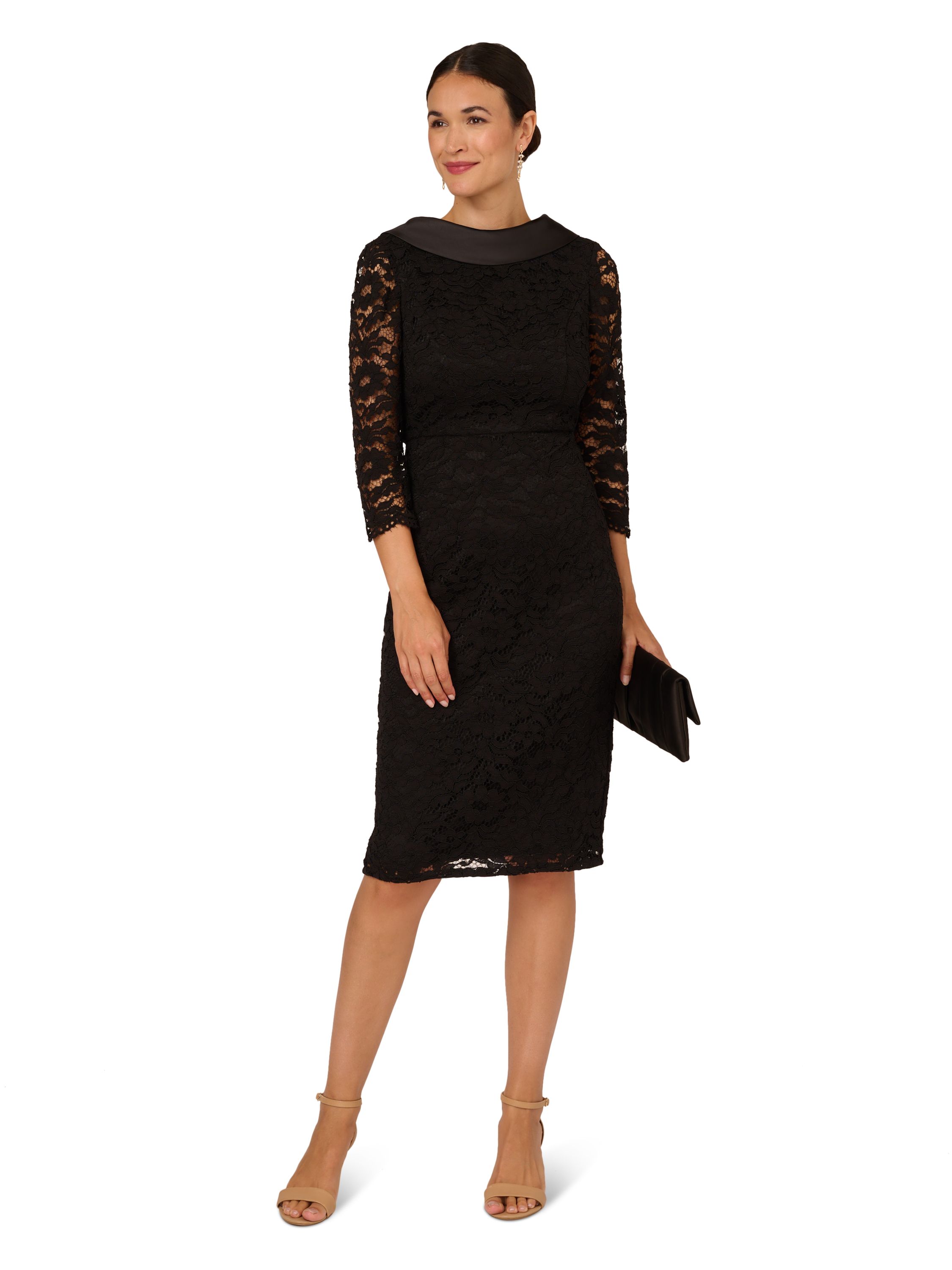 Adrianna Papell Roll Neck Sheath Dress