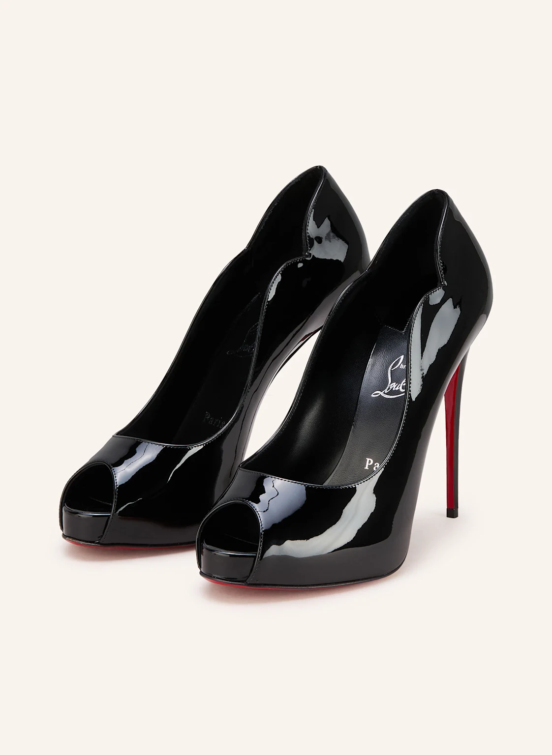 Christian Louboutin Lack-Peeptoes HOT CHICK ALTA 120