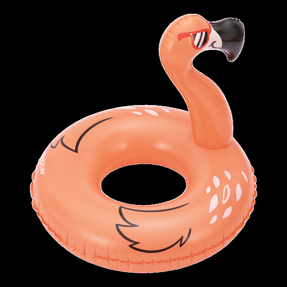 Funsicle Flaming Flamingo Inflatable Pool Swim Ring/Tube, 33-in