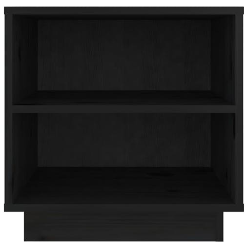 NNEVL Bedside Cabinets 2 pcs Black 40x34x40 cm Solid Wood Pine