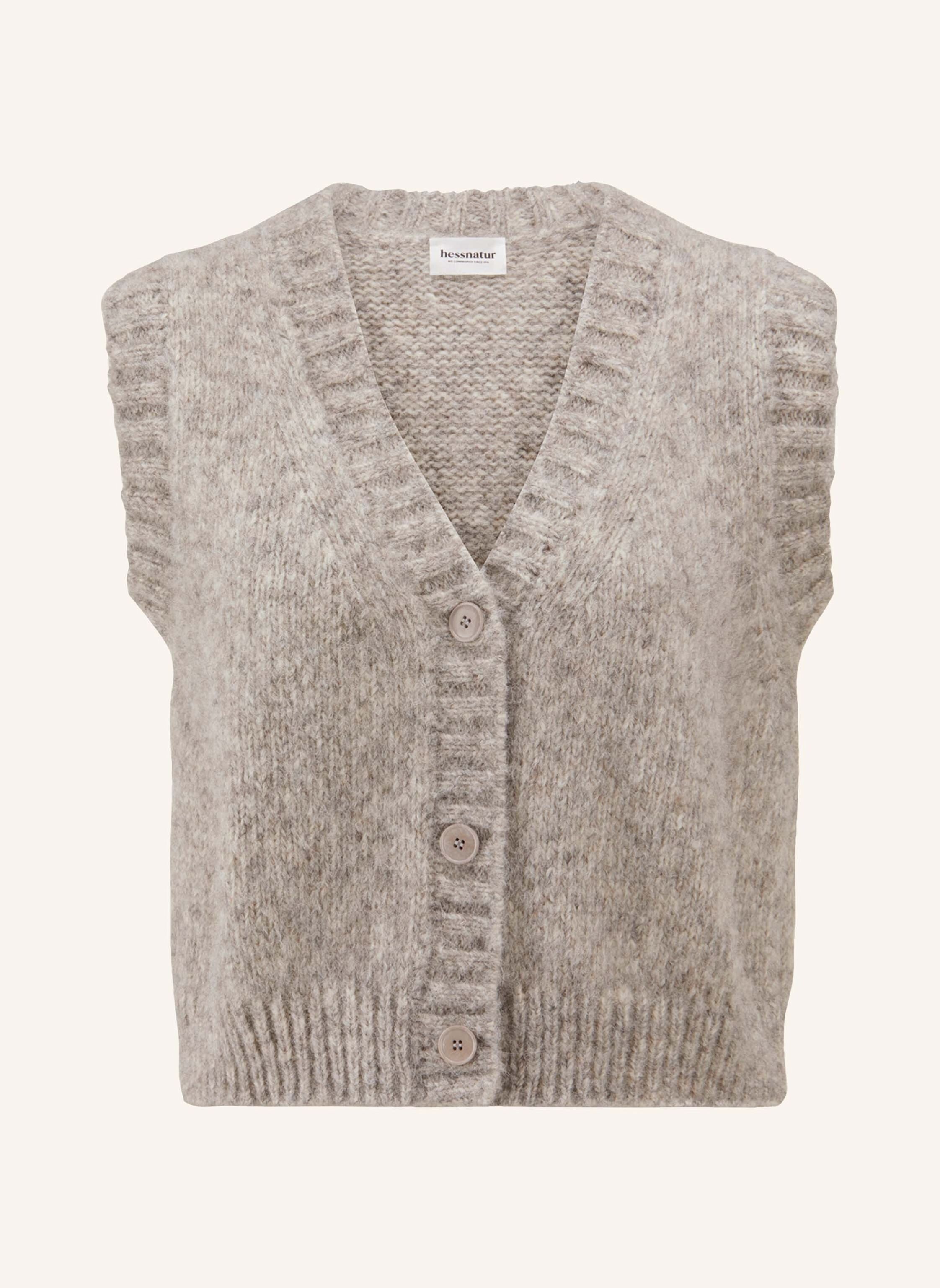 hessnatur hessnatur Strickweste Relaxed aus Alpaka und Bio-Baumwolle