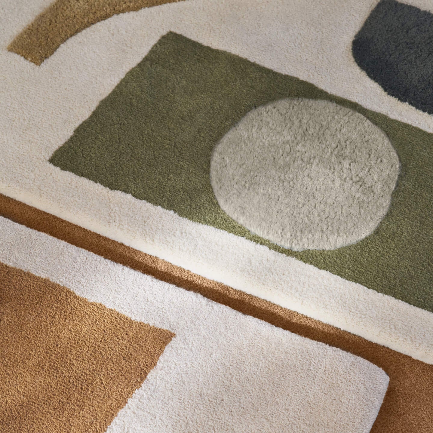 Ferm Living Bloco Vloerkleed 180 x 120 cm - Green / Off-White