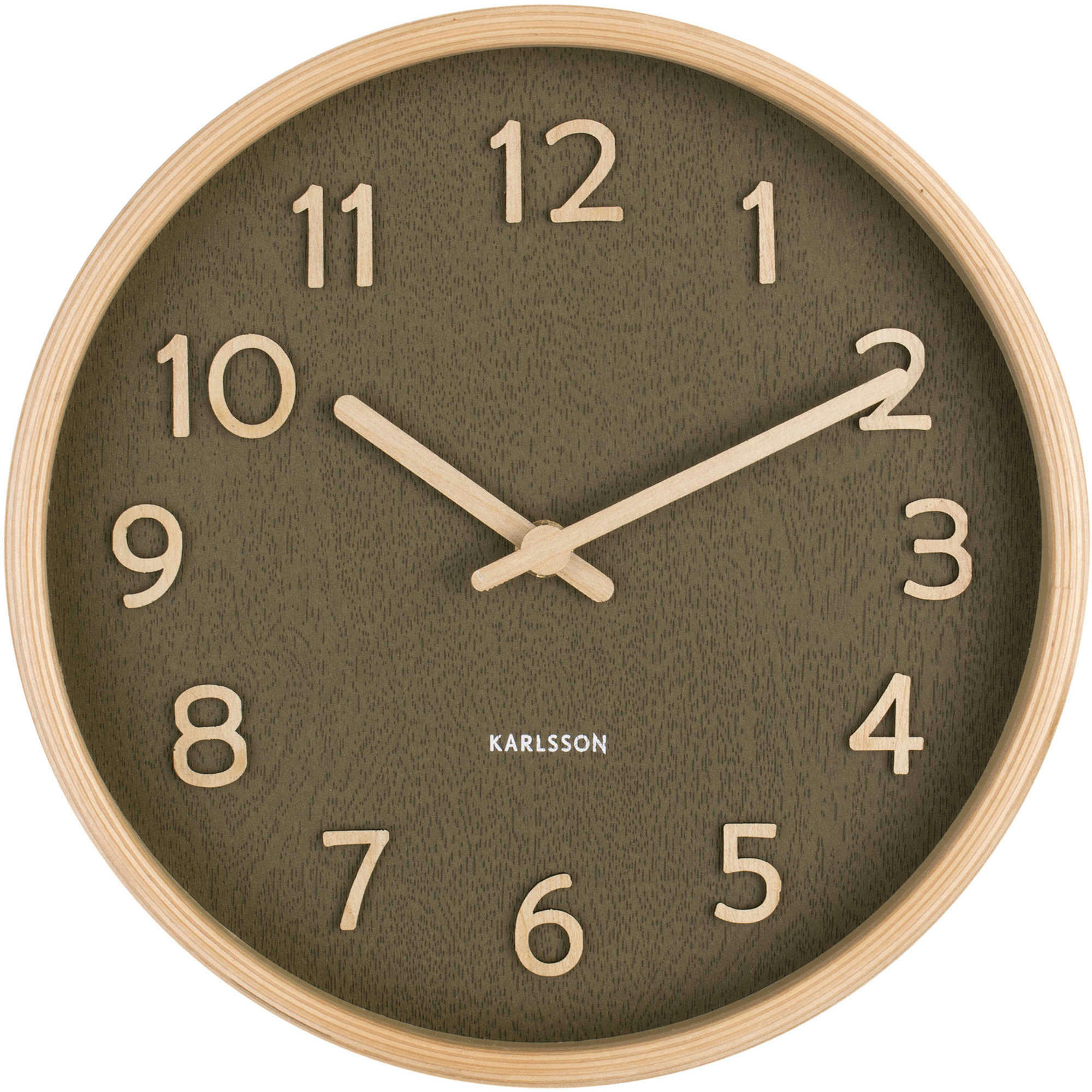 PURE - Horloge pure small bois vert