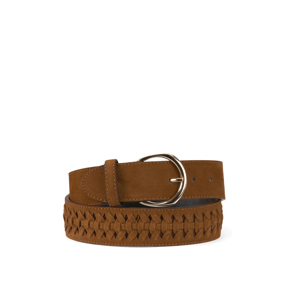 Ceinture tressée en cuir