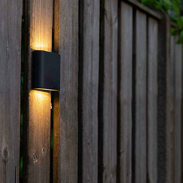 Applique murale anthracite 11,5 cm avec LED IP65 - Batt