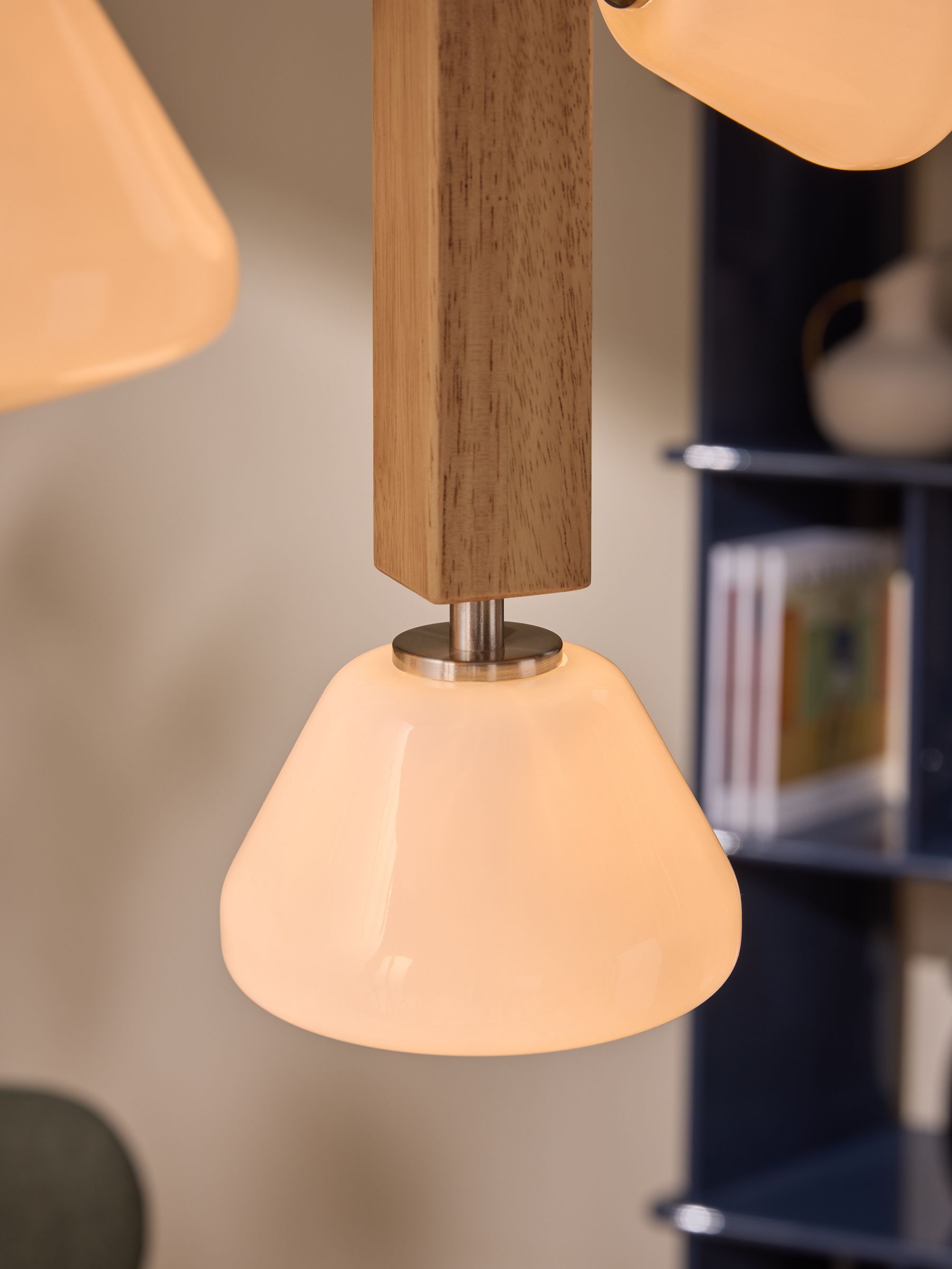 Cillian 6 Light Cluster Pendant Light in Light Wood