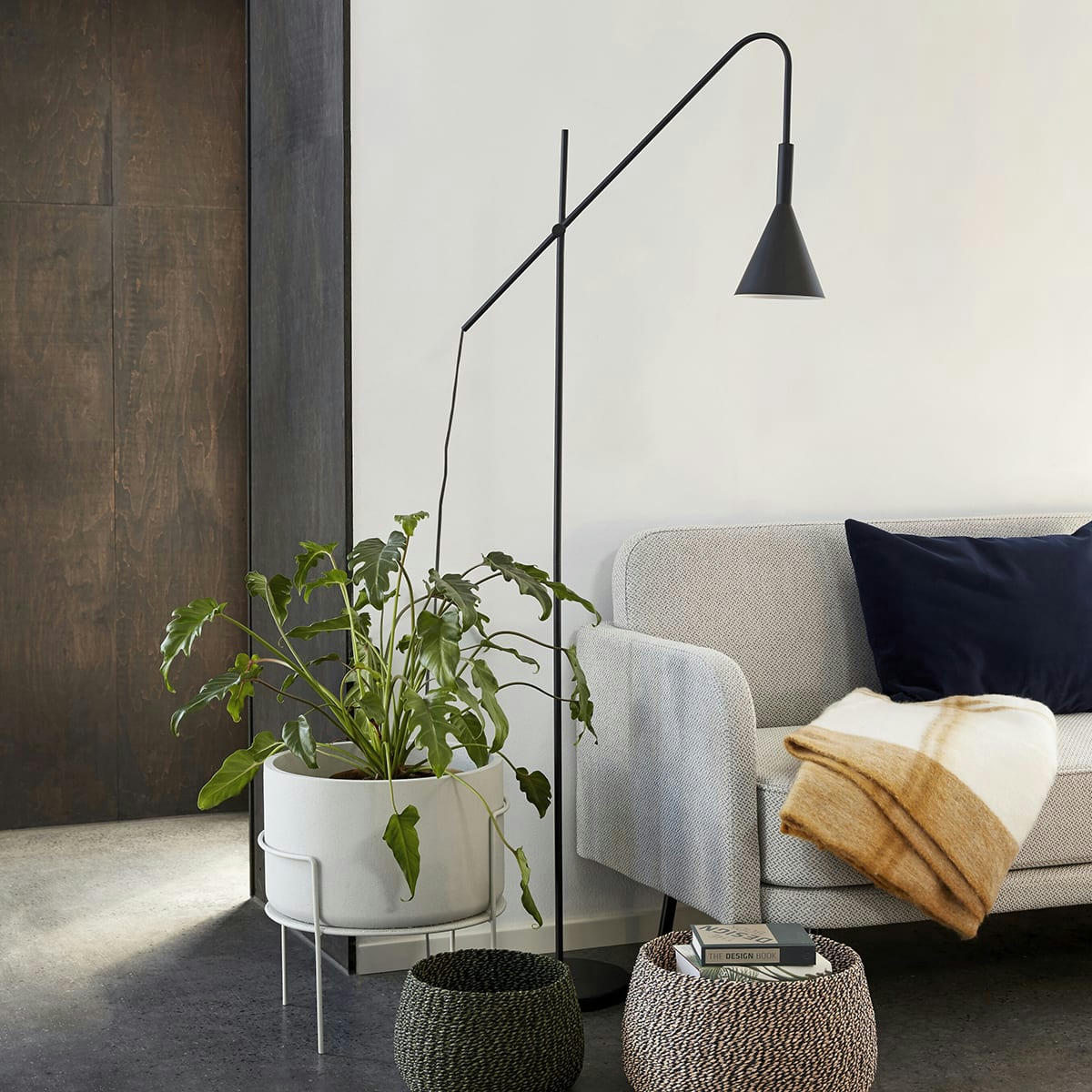 EYRIE - Panier rond noir et vert (x2)