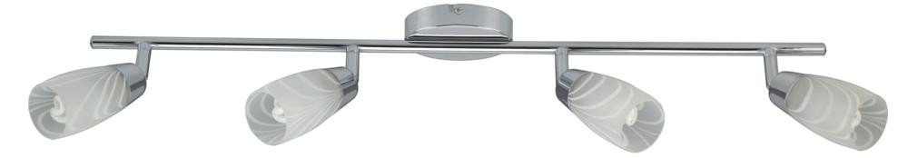 Lampa sufitowa chromowana biała LAUFER 4xG9x40W Candellux