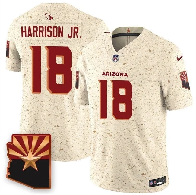 Marvin Harrison Jr. Arizona Cardinals Nike 2025 RIVALRIES Vapor Limited Jersey - Natural