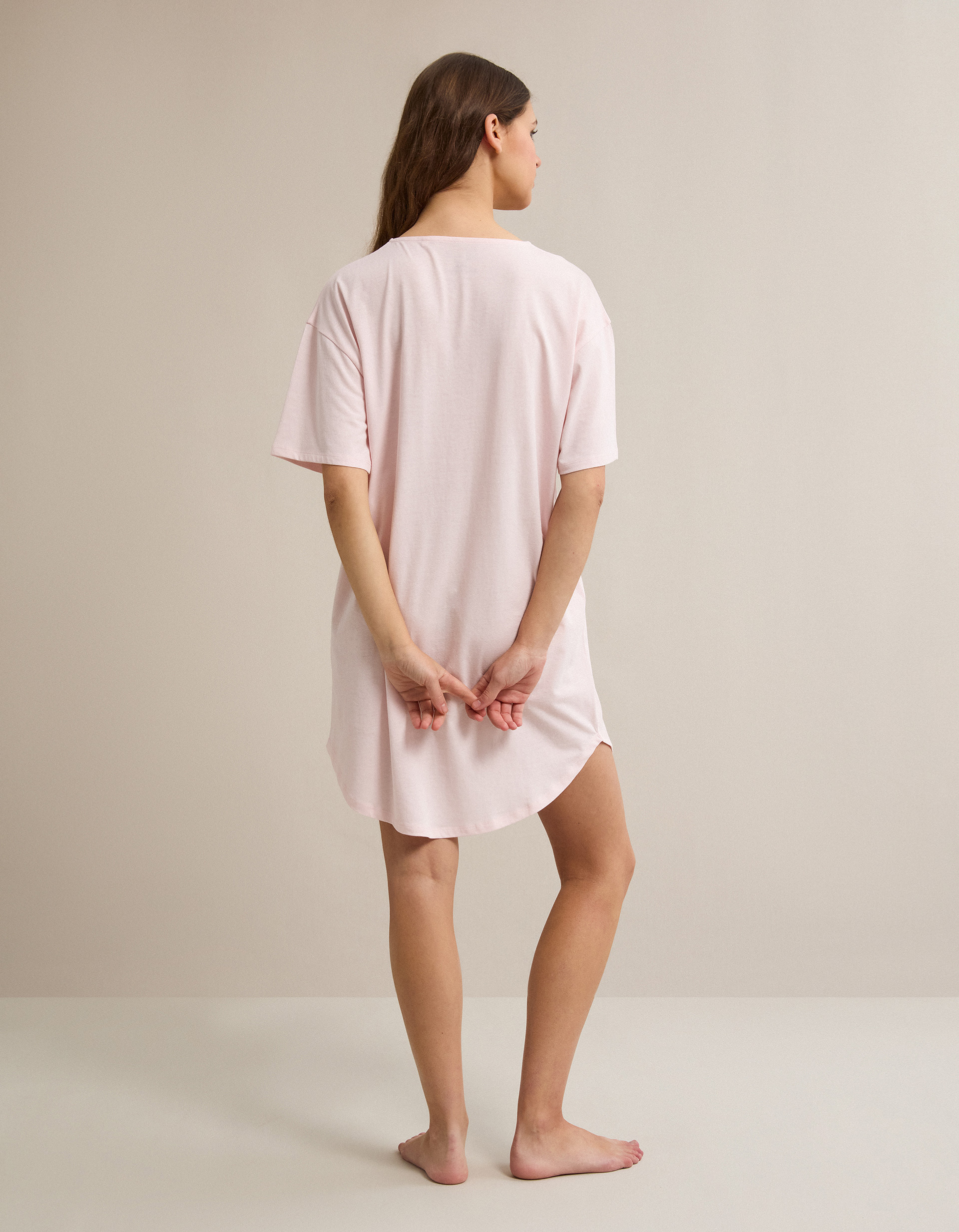 Camisa de Dormir, Mulher, Rosa Claro