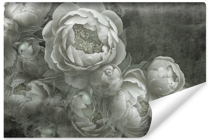 Fototapeta Abstrakcyjne Peonie W Stylu Retro 90x60cm