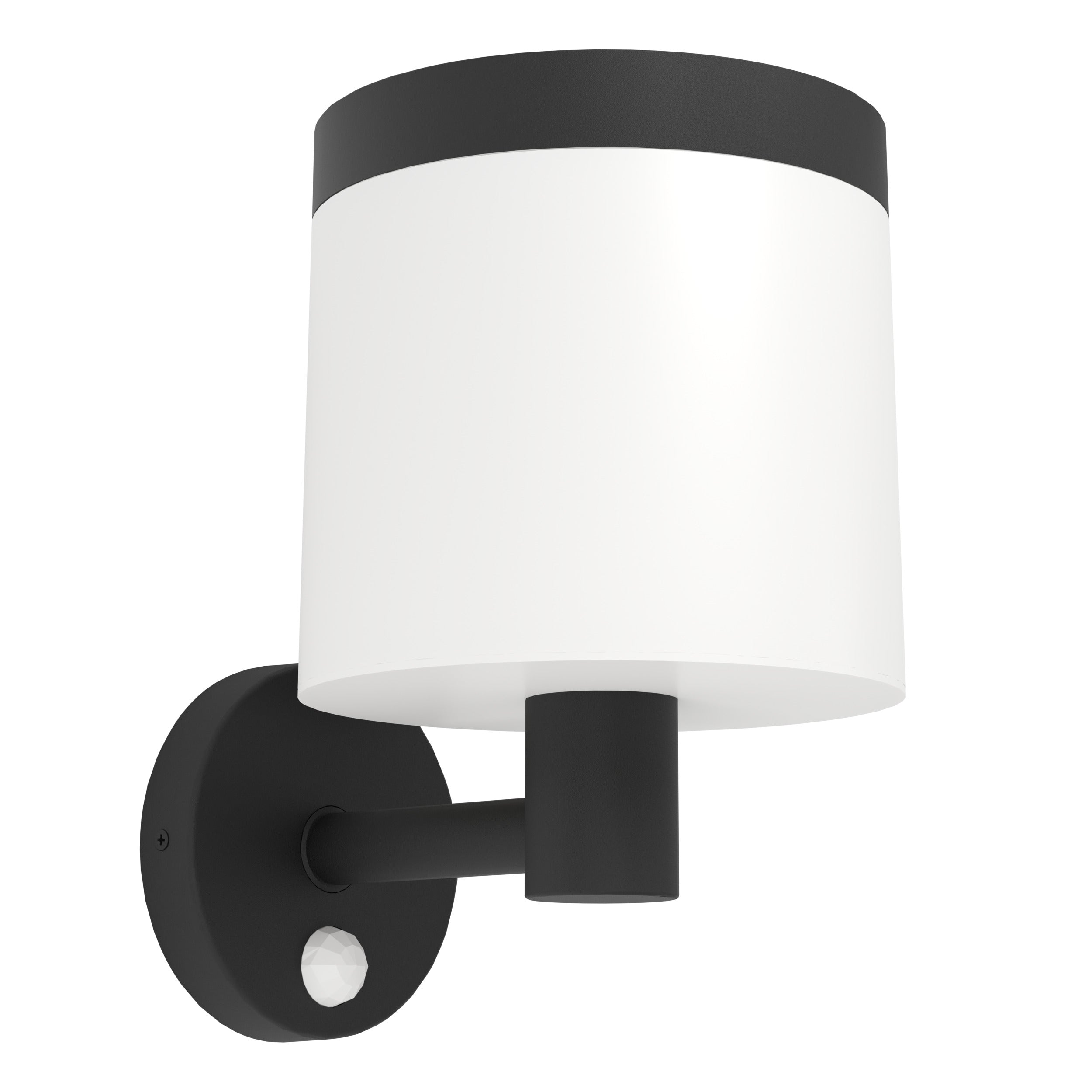 EGLO solar wandlamp buiten Pantete - led - 21 cm - zwart/wit
