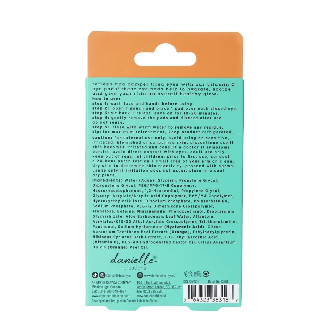 Danielle Creations Hydrate & Glow Vitamin C Eye Pads