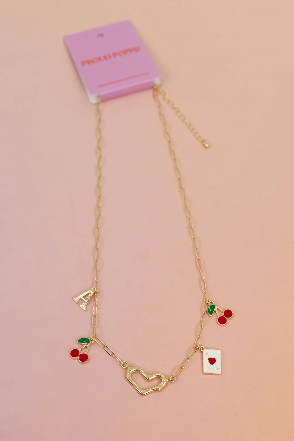Cherry Love 'A' Necklace