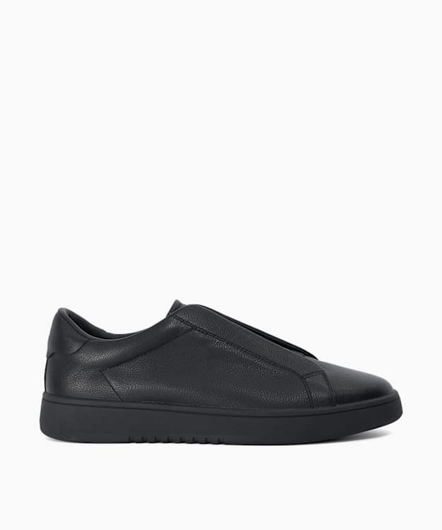 Troys Black - Troys Lace-less Cupsole Trainers