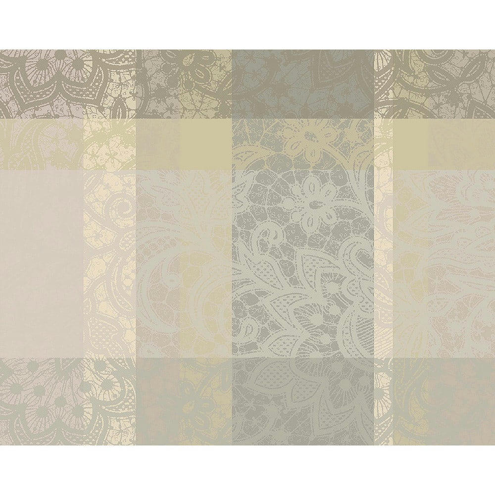 MILLE DENTELLES PRAIRIE - Set enduit imperméable pur coton vert 40X50