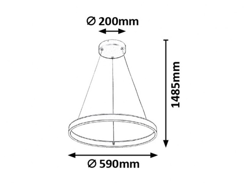 Lampa wisząca Othello popielato-biała LED 1x36W 3000K-6000K 1800lm Rabalux